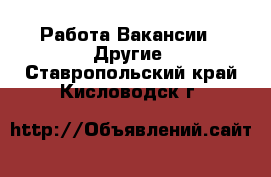 Работа Вакансии - Другие. Ставропольский край,Кисловодск г.